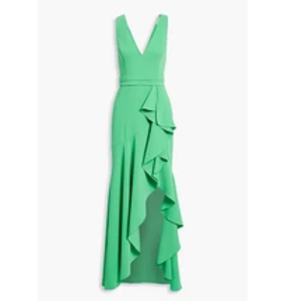Badgley Mischka Emerald Cascading Dress